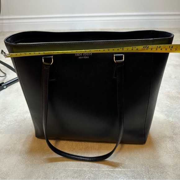 Kate Spade black leather Perry laptop tote bag - Picture 8 of 9